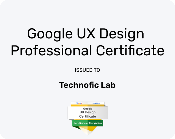 We are google ux design certified